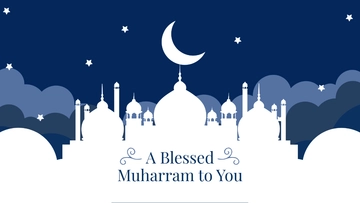 Free Muharram Quote Wallpaper Template to Edit Online
