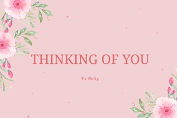 Free Thinking of You Card For Kids Template to Edit Online