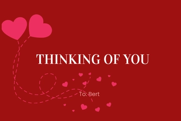Free Thinking of You Card For Men Template to Edit Online