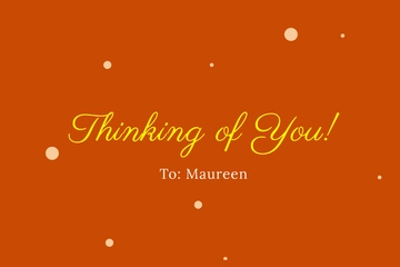 Free Inspirational Thinking of You Card Template to Edit Online