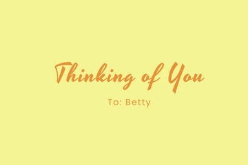 Free Floral Thinking Of You Card Template to Edit Online