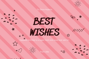 Free Digital Birthday Card For Mom Template to Edit Online