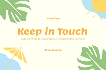 Free Summer Keep In Touch Card Template to Edit Online Free Summer Keep In Touch Card Template to Edit Online