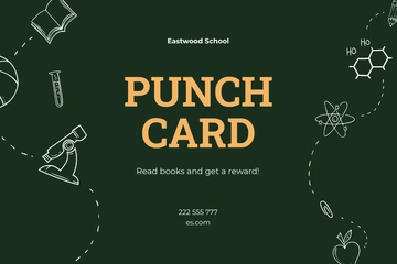 Free School Punch Card Template to Edit Online