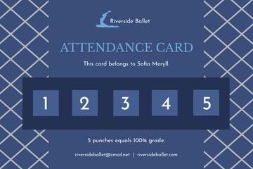Free Attendance Punch Card Template to Edit Online