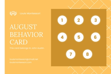 Free Behavior Punch Card Template to Edit Online
