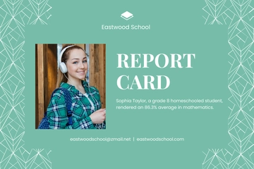 Free Simple Homeschool Report Card Template to Edit Online