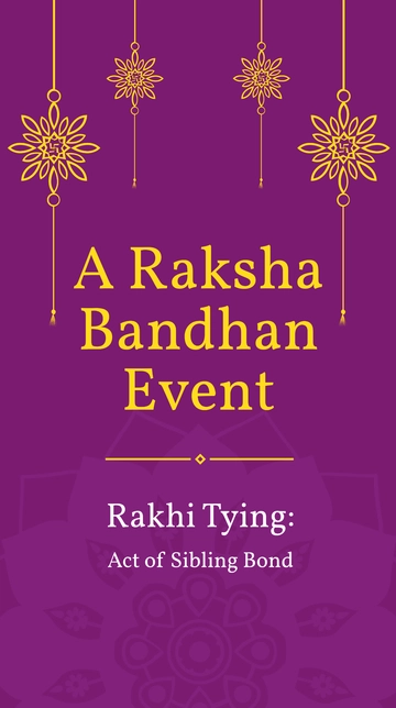 Free Raksha Bandhan Event Instagram Story Template to Edit Online