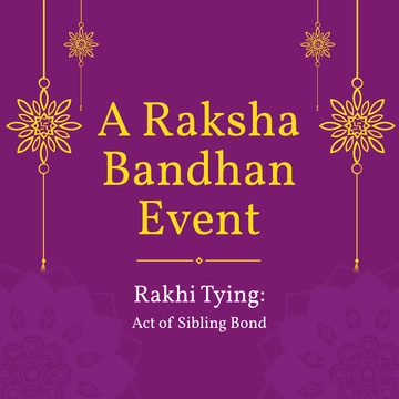 Free Raksha Bandhan Event Linkedin Post Template to Edit Online