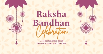 Free Modern Raksha Bandhan Facebook Post Template to Edit Online