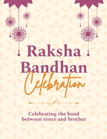Free Modern Raksha Bandhan Flyer Template to Edit Online