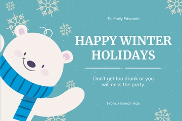 Free Funny Holiday Postcard Template to Edit Online