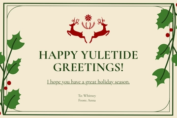 Free Vintage Holiday Postcard Template to Edit Online