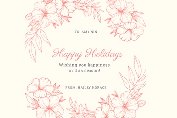 Free Happy Holidays Postcard Template to Edit Online
