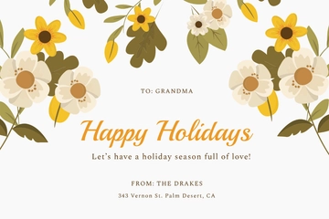 Free Holiday Photo Postcard Template to Edit Online