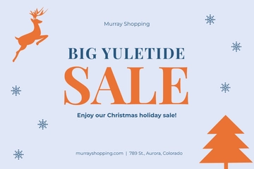 Free Holiday Sale Postcard Template to Edit Online