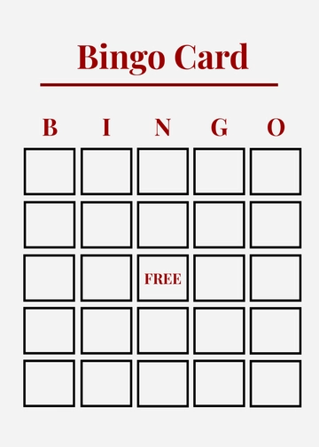 Free Blank Bingo Card Template to Edit Online