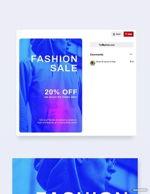 Fashion Sale Discounts Pinterest Pin Template
