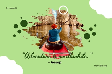 Free Travel Quote Postcard Template to Edit Online