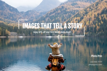 Free Nature Photography Postcard Template to Edit Online
