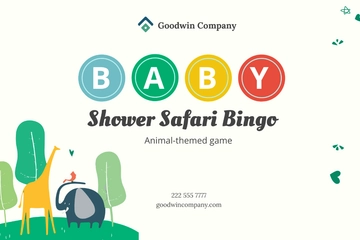 Free Baby Shower Bingo Card Template to Edit Online