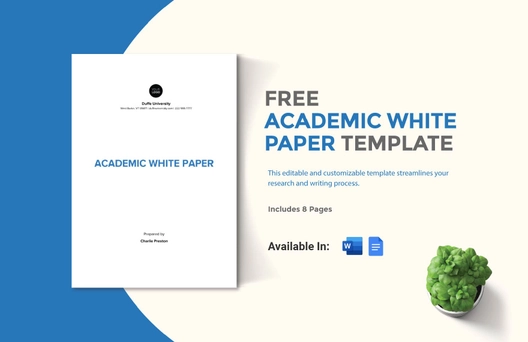 Academic White Paper Template Academic White Paper Template