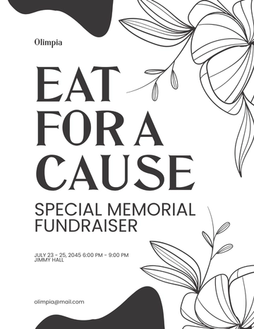 Free Memorial Benefit Flyer Template to Edit Online