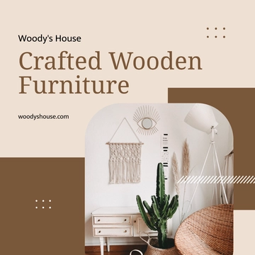 Free Wood Furniture Instagram Post Template to Edit Online