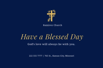 Free Sample Church Postcard Template to Edit Online