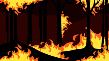 Free Forest On Fire Background Template to Edit Online