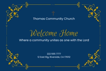 Free Modern Church Postcard Template to Edit Online