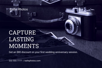 Free Professional Photography Postcard Template to Edit Online