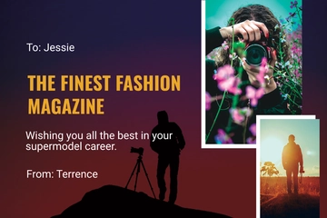 Free Fashion Photography Postcard Template to Edit Online