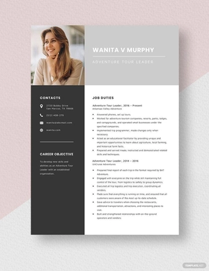 Adventure Tour Leader Resume