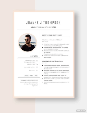 Advertising Art Director Resume