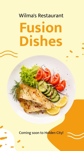 Free Restaurant Coming Soon Whatsapp Post Template to Edit Online