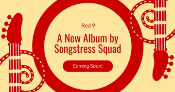 Free New Album Coming Soon Facebook Post Template to Edit Online