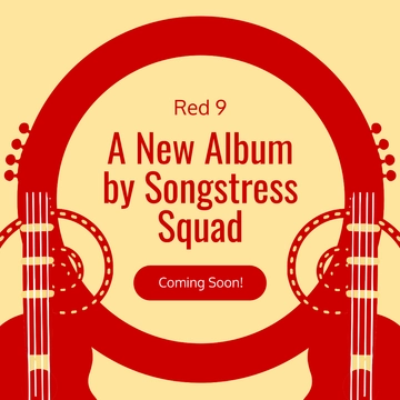 Free New Album Coming Soon Instagram Post Template to Edit Online