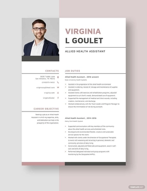 Allied Health Assistant Resume