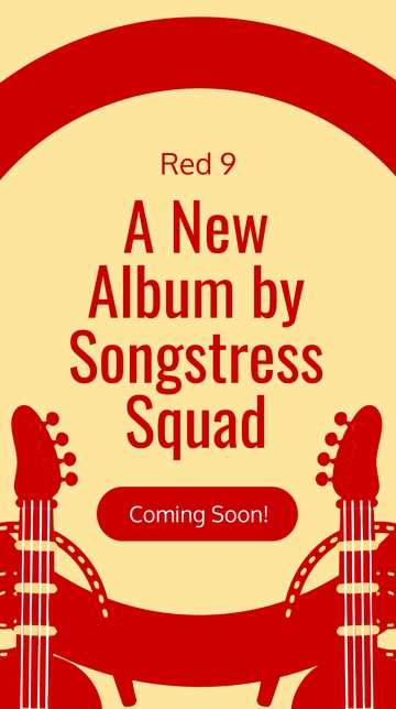 Free New Album Coming Soon Whatsapp Post Template to Edit Online