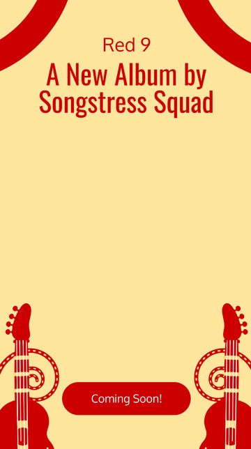 Free New Album Coming Soon Snapchat Geofilter Template to Edit Online