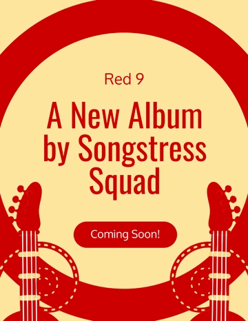 Free New Album Coming Soon Flyer Template to Edit Online