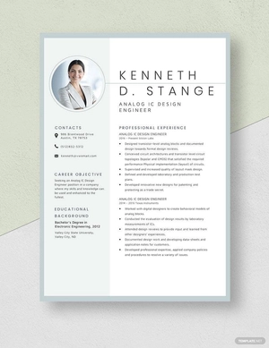 Analog IC Design Engineer Resume