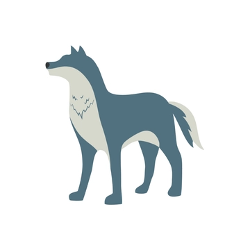 Free Simple Wolf clipart Template to Edit Online