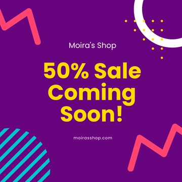 Free Sale Coming Soon Instagram Post Template to Edit Online
