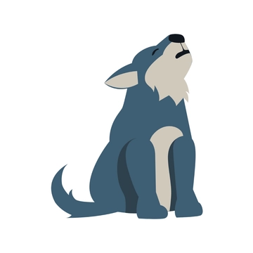 Free Baby Wolf clipart Template to Edit Online