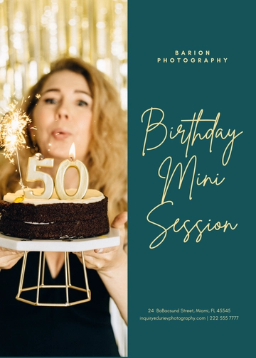Free Birthday Mini Session Template to Edit Online