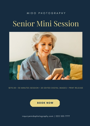 Free Senior Mini Session Template to Edit Online