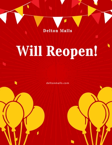 Free Reopening Advertisement Flyer Template to Edit Online