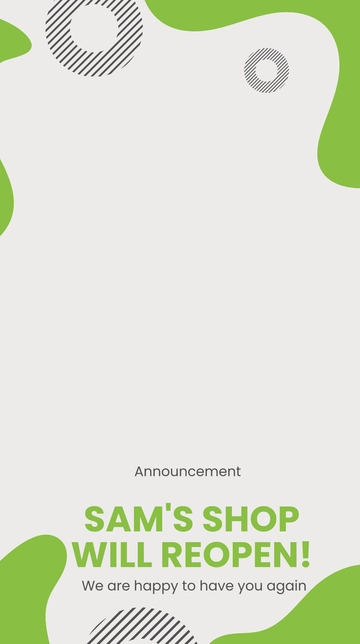 Free Reopening Announcement Snapchat Geofilter Template to Edit Online